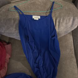 Calvin Klein blue camisole slip dress,