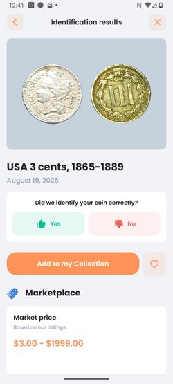 Old USA 3 Cents