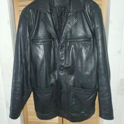 Bugatchi Uomo Leather Jacket  Large