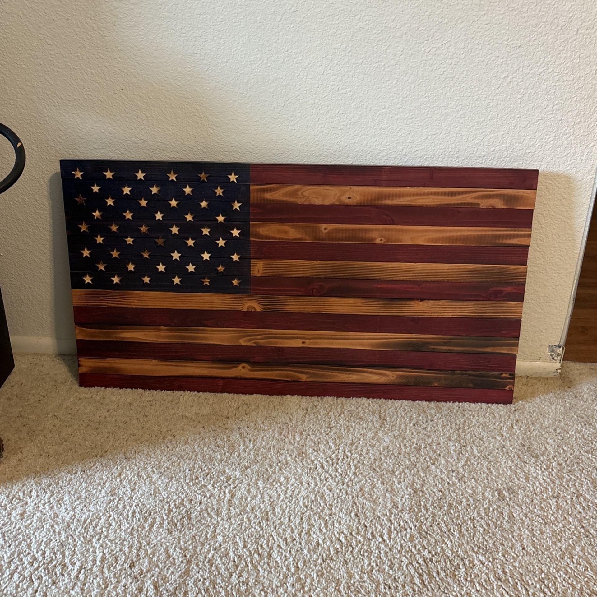 Homemade Wooden American Flag