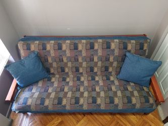 Coaster Company Cherry Oat Finish Mission-style 3 Slate Side Futon Frame Deluxe w/ 5in Shiki Mattress