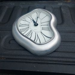 Verichron Brushed Stainless Wall Clock 14"