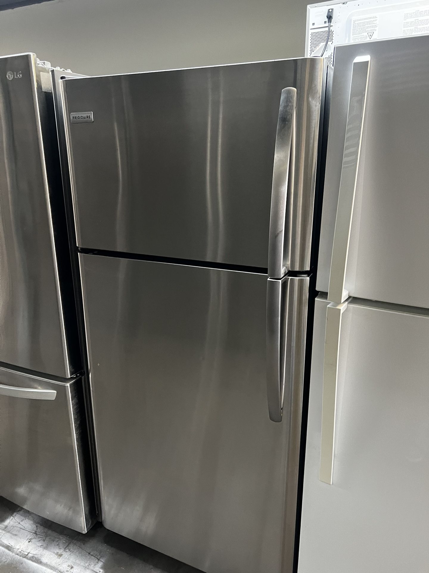 Frigidaire Stainless Steel Top Freezer Refrigerator Apartment Size