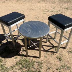 Stools And Table Steel