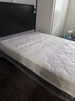 Bed frame plus mattress with boxspring