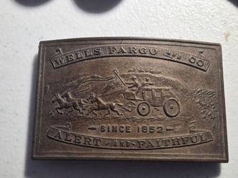 Wells Fargo & Co bronze Belt Buckle Since 1852