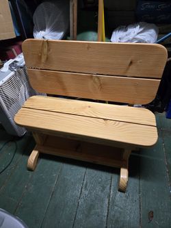 Solid Wood Childs Bench