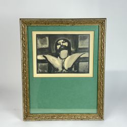 Georges Rouault "From the Passion" Woodcut Head of Christ 1934 Framed