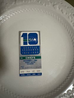 Vintage Seahawks Game Ticket