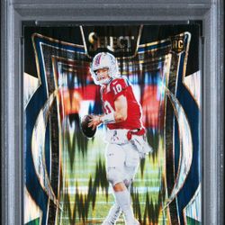 2024 Select Drake Maye Black Green Shock #27 PSA 9 New England Patriots 