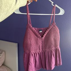 Old Navy Crochet Babydoll Tank Top 