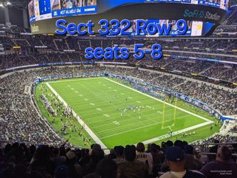 🐏 Rams Season Tickets – 4 Seats – Section 332 Row 9