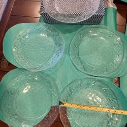 Glass Plates Decorative Set Of 9