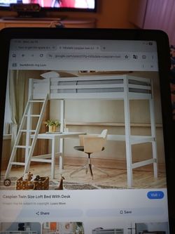 Hillsdale caspian twin loft bed with desk