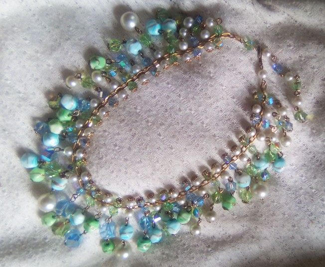 Vintage Costume Necklace Signed