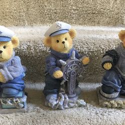 Large Nautical Sailor Bear Trio