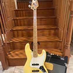 Fender MIM Jazz Bass W/ Fender Rumble 15 Bass Amp (Brand New) 