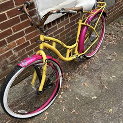Pink And Yellow Vintage Huffy