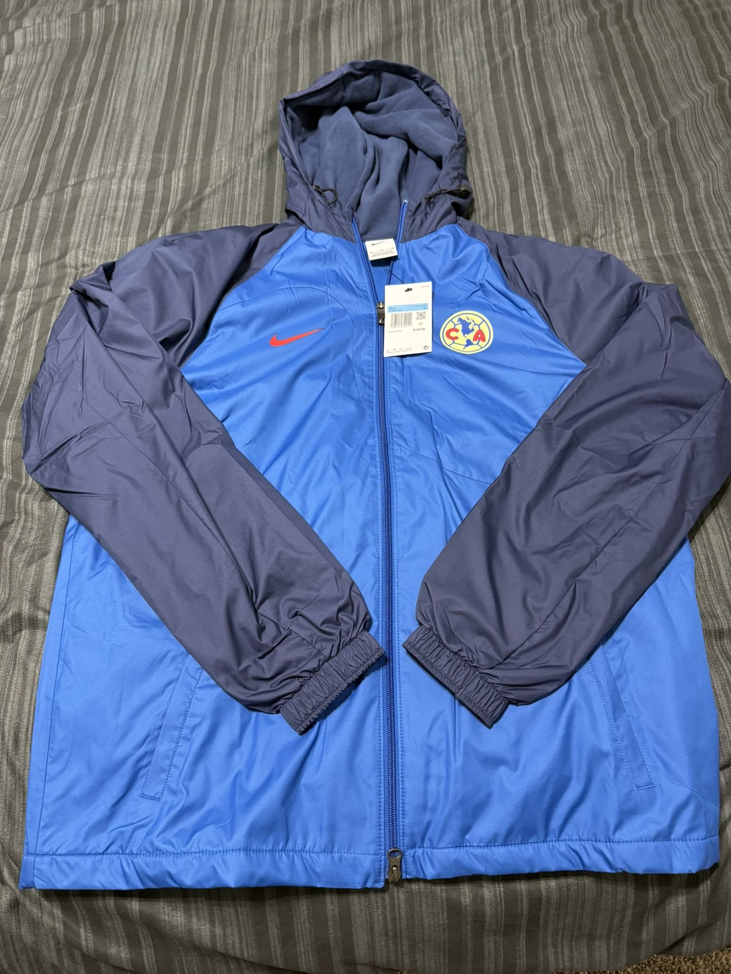 Nike Club América AWF Soccer Jacket DV5037-409 Blue/Navy (Men's Medium) M