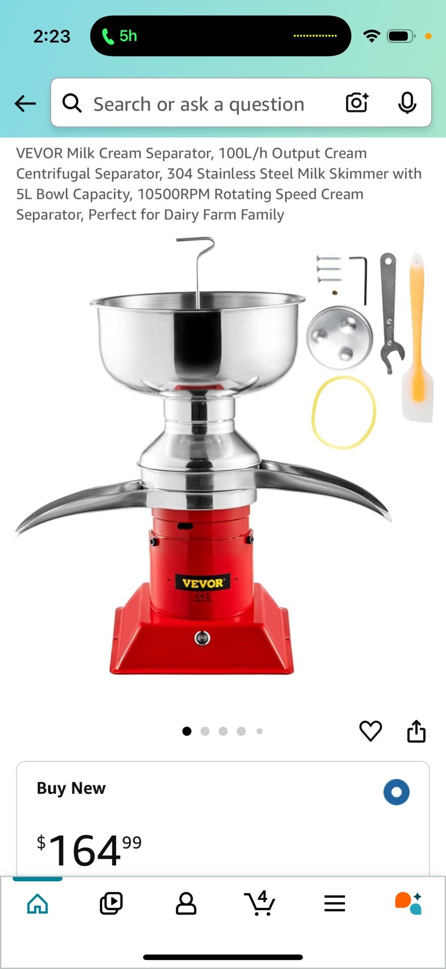 Milk cream separator Brand New