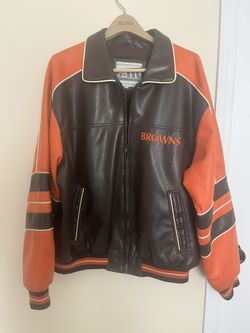 Cleveland Browns Leather Jacket Size XL