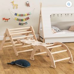 Cozy Castle 5-in-1 Montessori Wooden Climbing Set - NEW