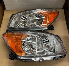 Pair Headlights Head Lamps Assembly 2009-2012 Toyota RAV4  Projector Lights Left+Right Side