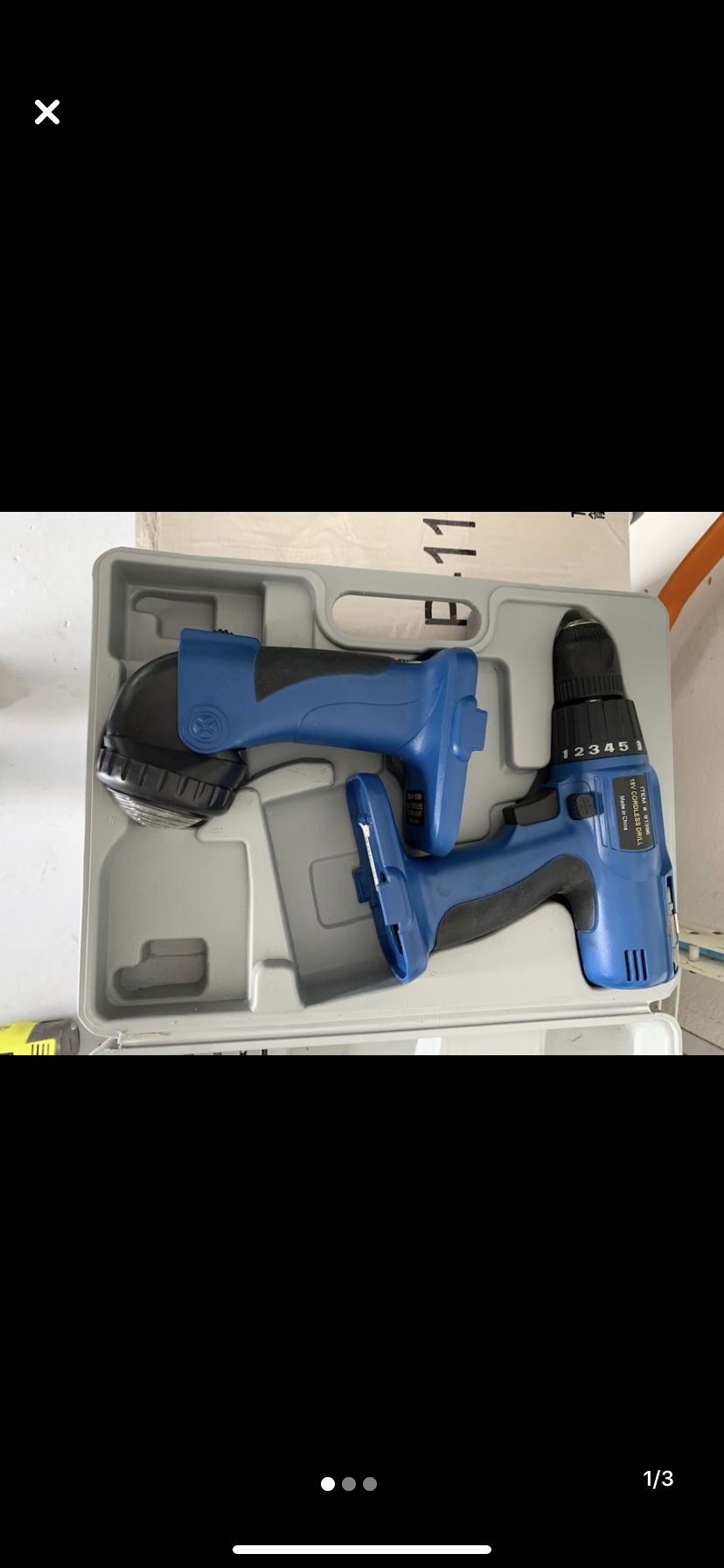 Cordless Drill 18V With Flash Lamp No Battery