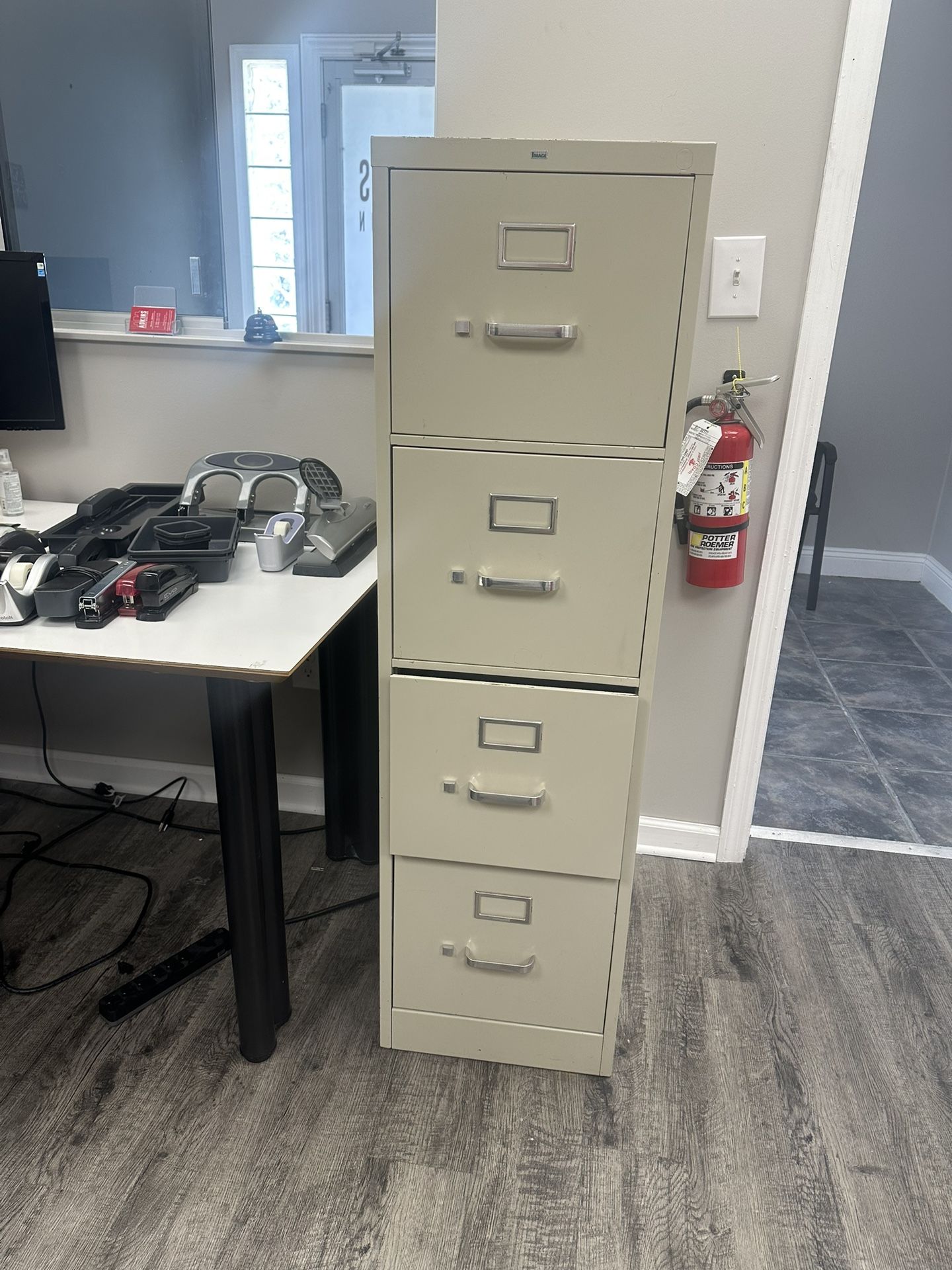 Used Metal Filing Cabinet - 4 Drawers - 15x52 inches - Pickup Only