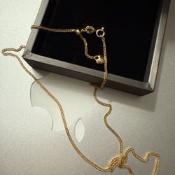 18K Yellow Solid Gold Necklace  / 18”