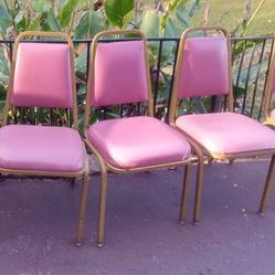 Pink Stackable Chairs