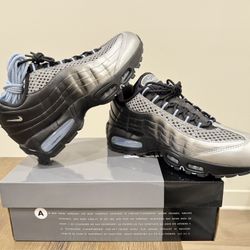 Nike Air Max 95 Big Bubble x Palace_ Metallic Silver_Mens 8.5