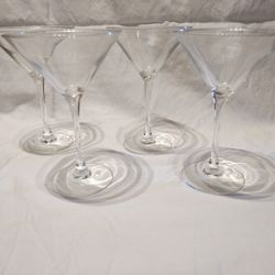 Set Of 4 Martini Glasses 