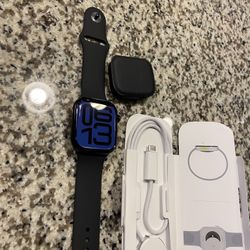 Brand New Apple Watch Series 10 GPS 46mm Jet Black Aluminum With Black Sport Band  With Charger