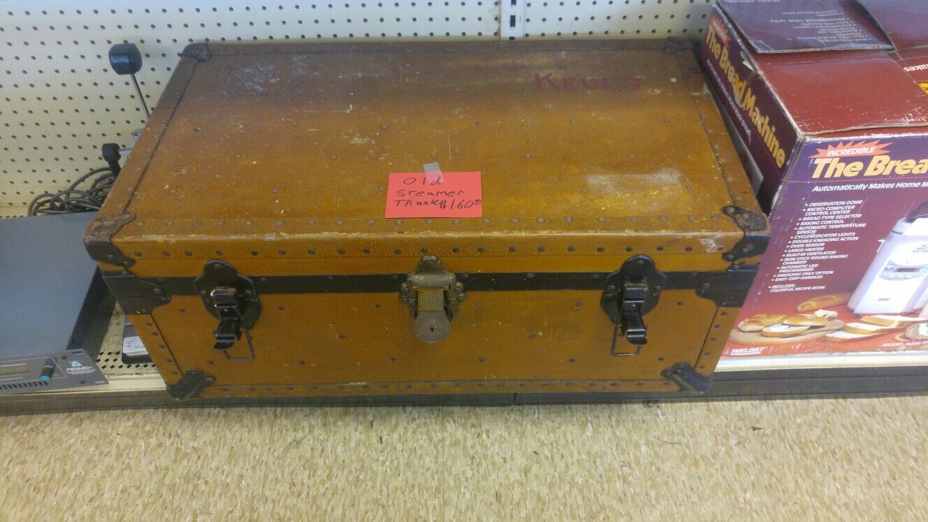 Old steamer trunk Corbin Cabinet Lock co.