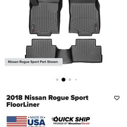 WeatherTech Floor Liners 2018 Nissan Rogue Sport Front & Back Rows
