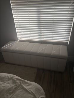 Bedroom storage bench