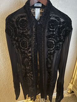 Versace mens cheap lace shirt