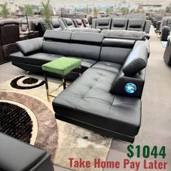 Bold and Modern: Show off your style with the Antares Black Corner Sofa!