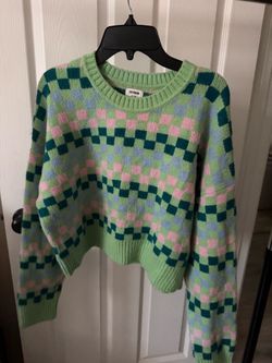 Cotton On Checkered Knit Sweater