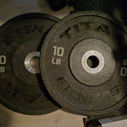 Set Of 10 Lbs Titans Rubber Plate 