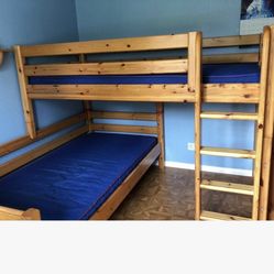 Flexa Convertable Bunk Bed System With Underbed Storages And Height Adjustable Drafting Table
