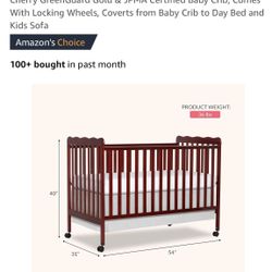 Baby crib And Mattress