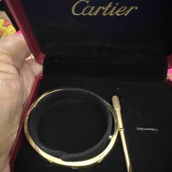 Stunning Cartier Bracelets – Gold & Silver 💫 With or Without Diamonds – Box + Gold Screwdriver (New Unisex Adjustable) 