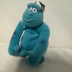 Disney Pixar Sully Monsters Inc. Beanbag Plush Pouch Toy 6”