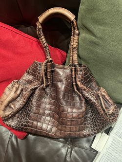 Vintage Giorgio Armani Crocodile Hand Bag