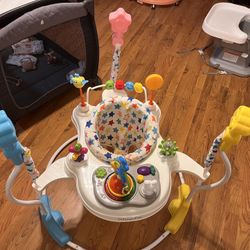 Dream On Me Zany Activity Center Bouncer in Star Print