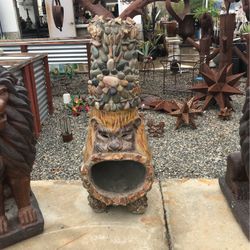 Hand Made Stone Chiminea 