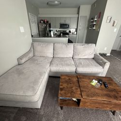 Grey L shape couch