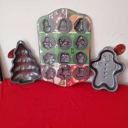 3 Pc. Holiday Cake & Cookie Pans